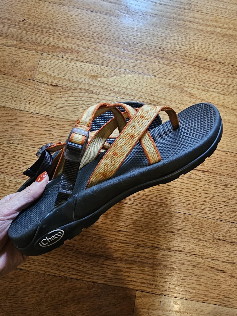 Chaco Women’s Z/Cloud Sport Sandal - Orange Strap Size 10